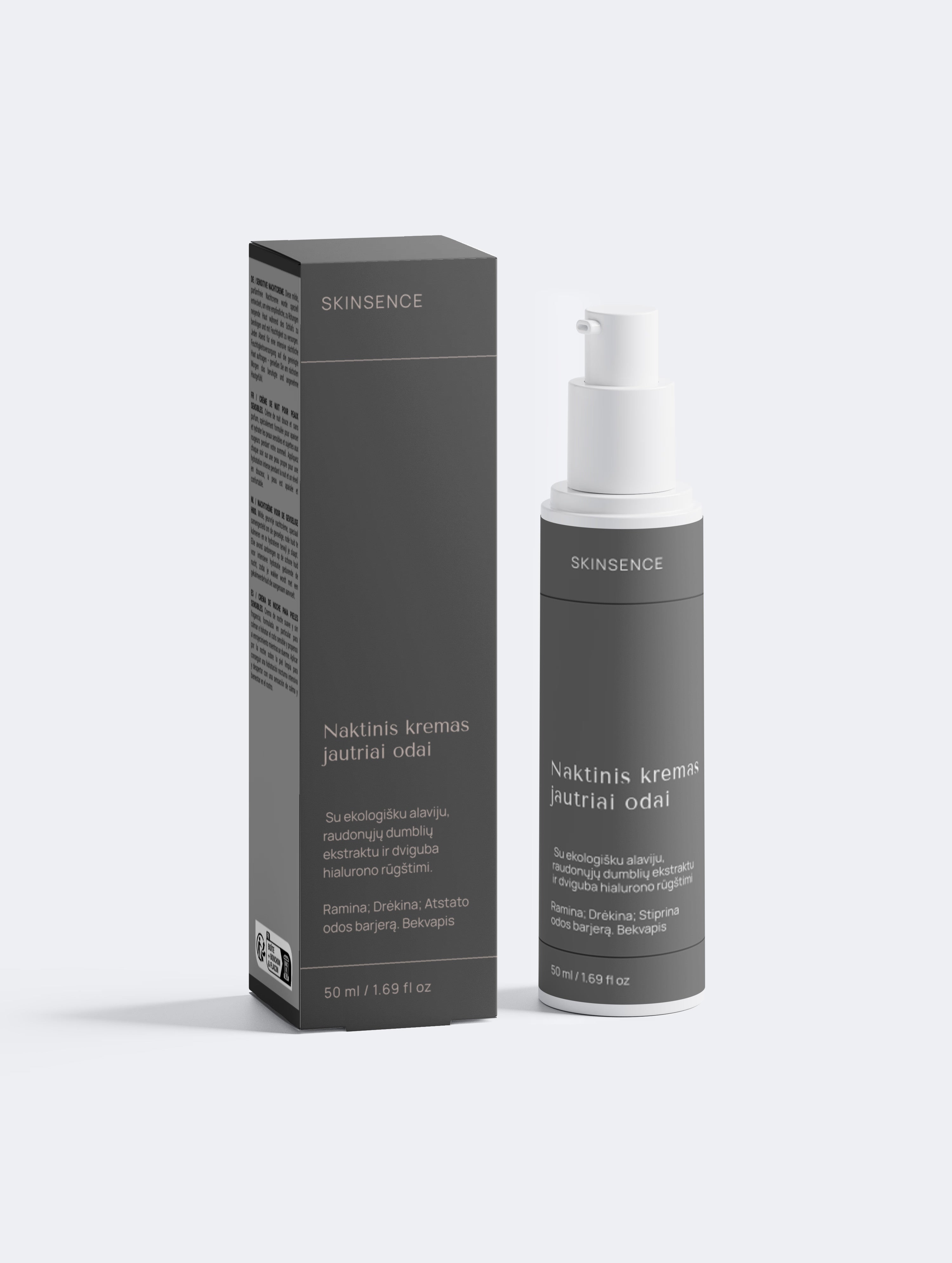 Naktinis veido kremas jautriai odai - 50ml